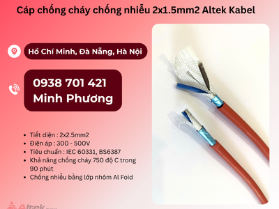 Cáp chống cháy chống nhiễu Altek Kabel 2x1.5 Đà Nẵng, Quảng Ngãi, Quảng Trị 1
