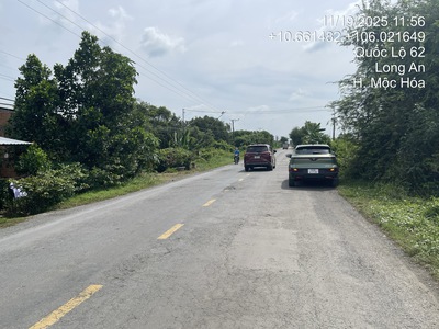 Bán đất mặt tiền ql 62, xã tân lập, mộc hóa, long an. sổ đỏ chính chủ 2