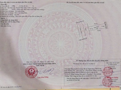 Bán lô đất mặt tiền ql62 đẹp tại tân lập- mộc hóa- long an 1