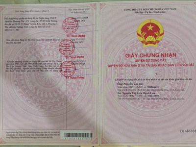 Bán lô đất mặt tiền ql62 đẹp tại tân lập- mộc hóa- long an 0