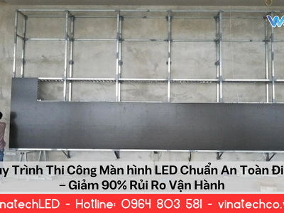 Quy Trình Thi Công Màn Hình LED Chuẩn An Toàn Điện Giảm 90 Rủi Ro Vận Hành 0