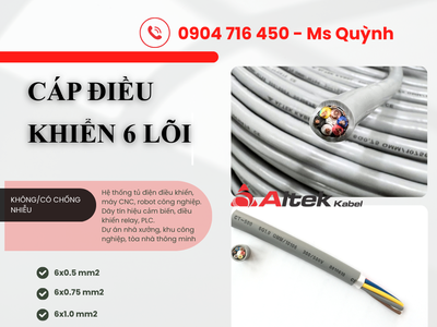 Cáp điều khiển Altek Kabel 6x0.5, 6x0.75, 6x1.0, 6x1.5 Đà Nẵng, Hà Nội 1
