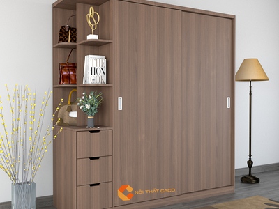 Tủ Quần Áo Gỗ Công Nghiệp MDF Cửa Lùa 0