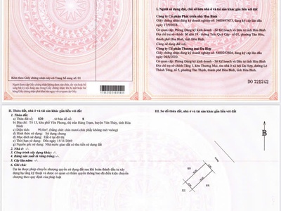 Dự án khu a cạnh trường yên lạc thị trấn hàng trạm yên thuỷ - hoà bình cũ nay là phú thọ. 2