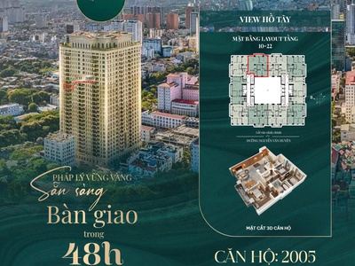 Căn 2005 hanoi signature   view hồ tây, rộng gần 200m , thanh toán 42.5 tỷ   nhận nhà ngay 48h 0