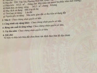 Bán đất biển góc 2mt đường 10,5m tân trà nguyễn bá ngọc 2