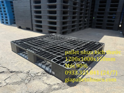 Xả Kho Giá Rẻ Pallet Nhựa 1200x1000x150mm Màu Đen Mới 85 3
