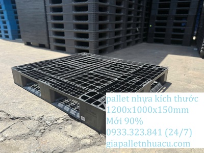 Xả Kho Giá Rẻ Pallet Nhựa 1200x1000x150mm Màu Đen Mới 85 4