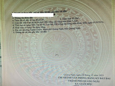 bán nhà cấp 4 cẩm thành trung tâm tp quảng ngãi 1.95 tỷ 0