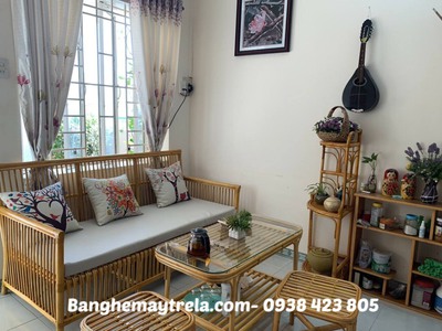 Sofa mây tự nhiên phòng khách kiểu đơn giản 1