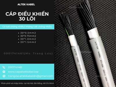 Cáp điều khiển 30x0.5/30x0.75/30x1.0/30x1.5 Altek Kabel 1