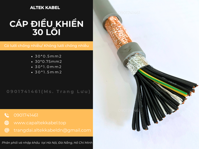 Cáp điều khiển 30x0.5/30x0.75/30x1.0/30x1.5 Altek Kabel 3