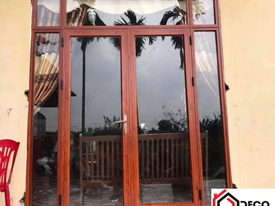 Gợi ý mẫu cửa đi 2 cánh nhôm Xingfa cho mặt tiền nhà ống hẹp 0