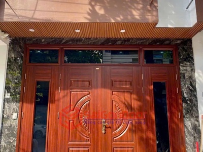 Cửa thép vân gỗ đẹp chuẩn gỗ,bền chuẩn thép 0