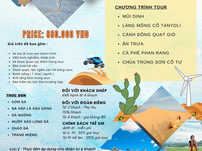 Tour NINH THUẬN trong ngày - tour chất lượng 1