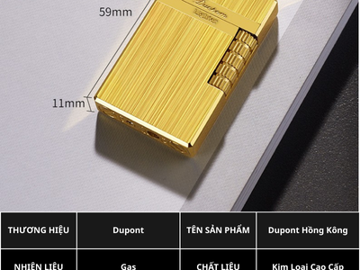 Bật lửa Dupont Hồng Kông Vân xước 0