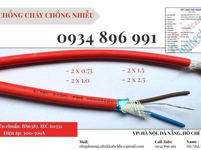 Cáp Chống Cháy Chống Nhiễu 2x0.75 Đà Nẵng, Hà Nội, Hồ Chí Minh. 2