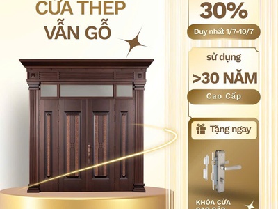 Cửa thép vân gỗ: Giải pháp bền bỉ, an toàn và sang trọng cho ngôi nhà Việt 2