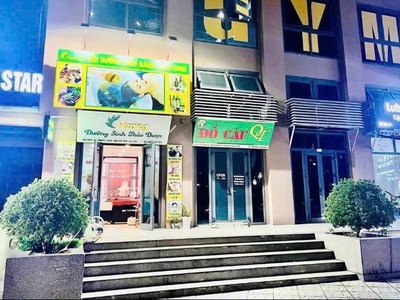 Cho thuê căn thương mại tầng 1, chung cư happy star, căn góc, 2 tầng, nhìn thẳng ra đường mai chí 0