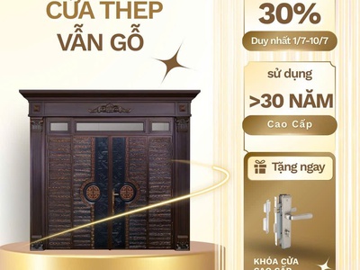 Cửa thép vân gỗ: Giải pháp bền bỉ, an toàn và sang trọng cho ngôi nhà Việt 1