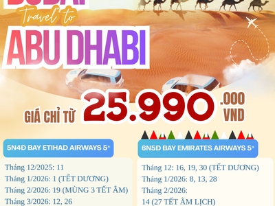 Du lịch Dubai Chỉ từ 25.990K 0