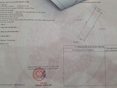 Đất mặt đường vĩnh tiến - lê chân, 68m giá 6.8 tỉ cực hiếm 2