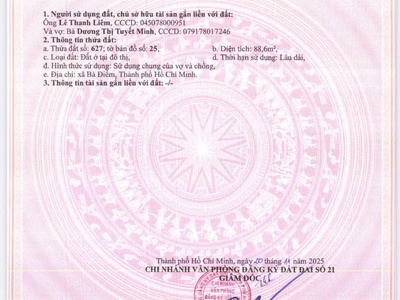 Bán đất đẹp đường 6m thông- bà điểm, hóc môn 3