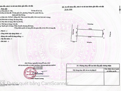 Bán đất ngõ 38 Cát Vũ Tràng Cát dt 58,92m2 ngõ rộng 3,3m oto vào tận nơi. 0