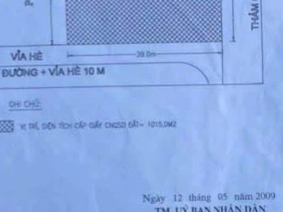 Bán lô đất biệt thự khu Plaza cực vip, phường Tứ Minh, TP Hải Dương, 1015m2, mt 39m, giá rất tốt 1