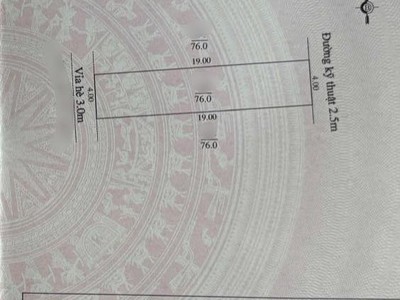 Bán lô đất mặt phố Cao Bá Quát, Đông Nam Cường, TP HD, 76m2, mt 4m, giá tốt chỉ 4.x tỷ 2