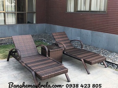 Ghế hồ bơi tắm nắng mây nhựa 2
