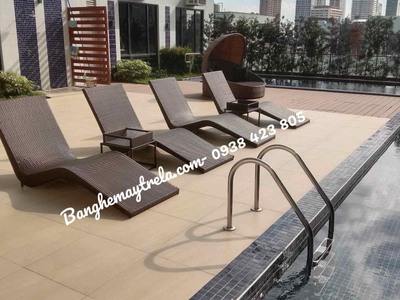 Ghế hồ bơi tắm nắng mây nhựa 6
