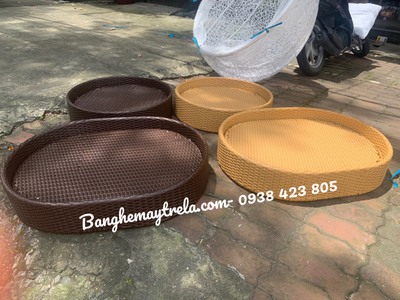 Khay nổi hồ bơi nhựa giả mây 0