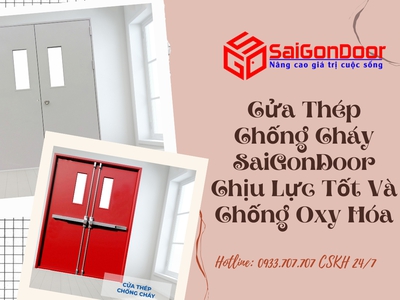 Cửa Thép Chống Cháy SaiGonDoor Chịu Lực Tốt Và Chống Oxy Hóa 2