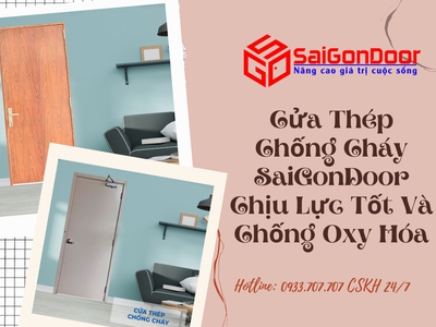 Cửa Thép Chống Cháy SaiGonDoor Chịu Lực Tốt Và Chống Oxy Hóa 3