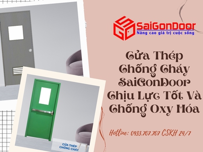 Cửa Thép Chống Cháy SaiGonDoor Chịu Lực Tốt Và Chống Oxy Hóa 8