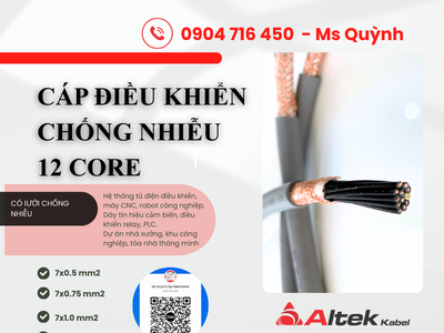 Cáp điều khiển Altek Kabel 12 sợi 12x0.5, 12x0.75, 12x1.5 Đà Nẵng, Hà Nội 2