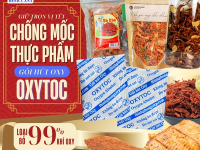 Gói hút oxy - oxytoc, chống mốc hiệu quả cho bánh mứt tết, đồ ăn vặt 1