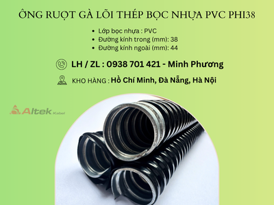 Ống ruột gà lõi thép bọc nhựa Pvc phi38 Huế, Quảng Trị, Quy Nhơn 3