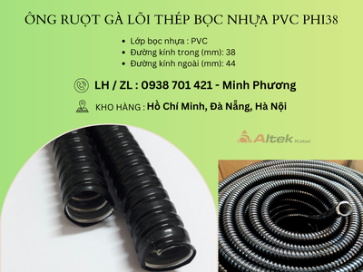Ống ruột gà lõi thép bọc nhựa Pvc phi38 Huế, Quảng Trị, Quy Nhơn 2
