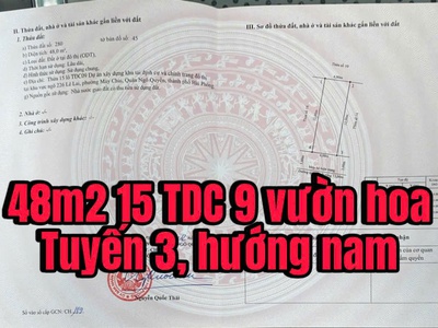 Bán lô đất 48m đối diện công viên tuyến 3 tái định cư 226 lê lai, hải phòng 2