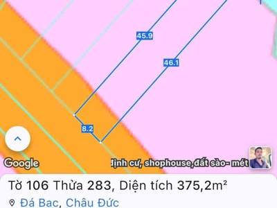Mặt tiền bình giã đá bạc đất thuộc đá bạc nay là xã nghĩa thành tphcm.15x45. 200tc. việc suối 0