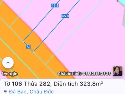 Mặt tiền bình giã đá bạc đất thuộc đá bạc nay là xã nghĩa thành tphcm.15x45. 200tc. việc suối 1