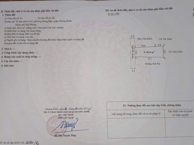 Bán đất tại Phương Lung, Hưng Đạo, Dương Kinh, Hp 1