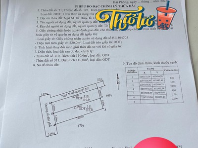 Cần bán nhanh 2 lô đất fo tại ngõ 66 Tư Thủy, Hòa Nghĩa, Dương Kinh, Hp 3