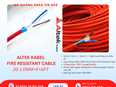 Cáp chống cháy chống nhiễu Altek Kabel 2x1.0 Sài Gòn, Hà Nội, Đà Nẵng 1