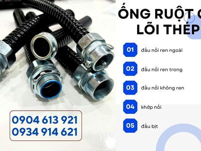 Ống ruột gà lõi thép bọc nhựa ID 20- OD 25 / ống kẽm đàn hồi 3/4 inch 0