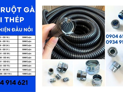 Ống ruột gà lõi thép bọc nhựa ID 20- OD 25 / ống kẽm đàn hồi 3/4 inch 1