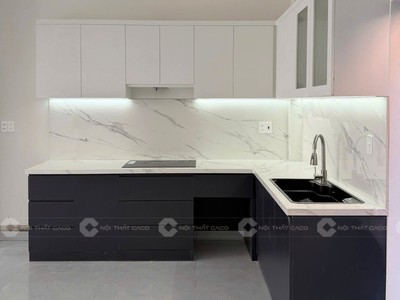 Tủ Bếp Gỗ Công Nghiệp MDF Chữ L Hiện Đại Tiện Nghi 1