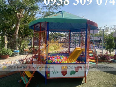 Nhà banh sắt trẻ em, nhà banh lục giác trẻ em ngoài trời 0